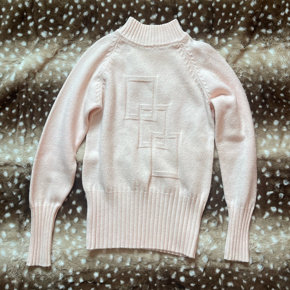 Pale pink turtle neck